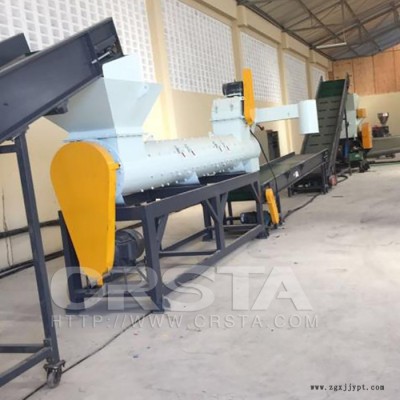 北京PET廢塑料原料破碎清洗脫水機，瓶片化纖處置前置塑機輔機