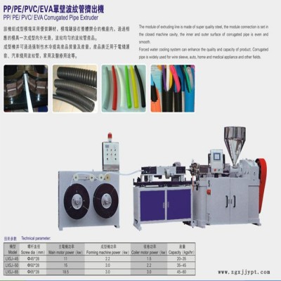 氟塑料PTFE波紋管擠出機生產線設備