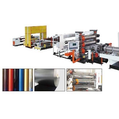 上海金緯機械PP或PS吸塑片材生產線及文具裝飾片材生產線價格，PP、EVA、EVOH多層共擠阻隔片材生產線**圖片