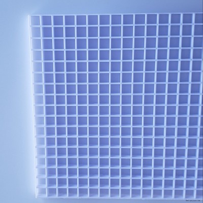 教室燈圖書館燈防眩格柵、抗UV塑料HIPSGPPS格柵片、白色網格燈罩護眩網，抗紫外線防老化氧化ABS格子網