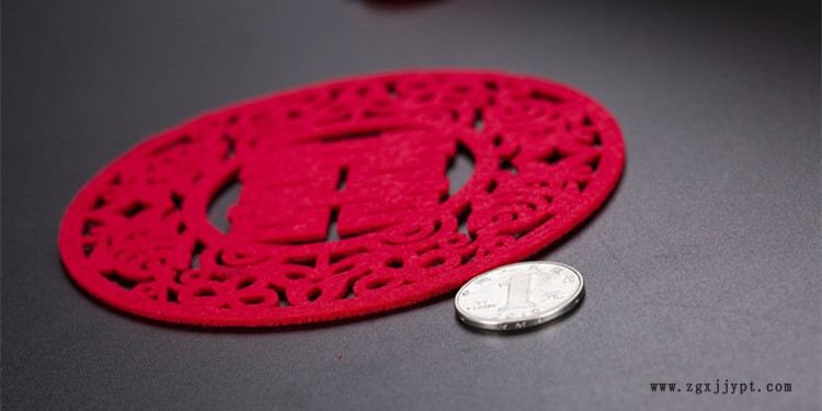 創意 彩色 隔熱 吸水 毛氈杯墊時尚創意鏤空餐墊 禮品促銷贈送示例圖16