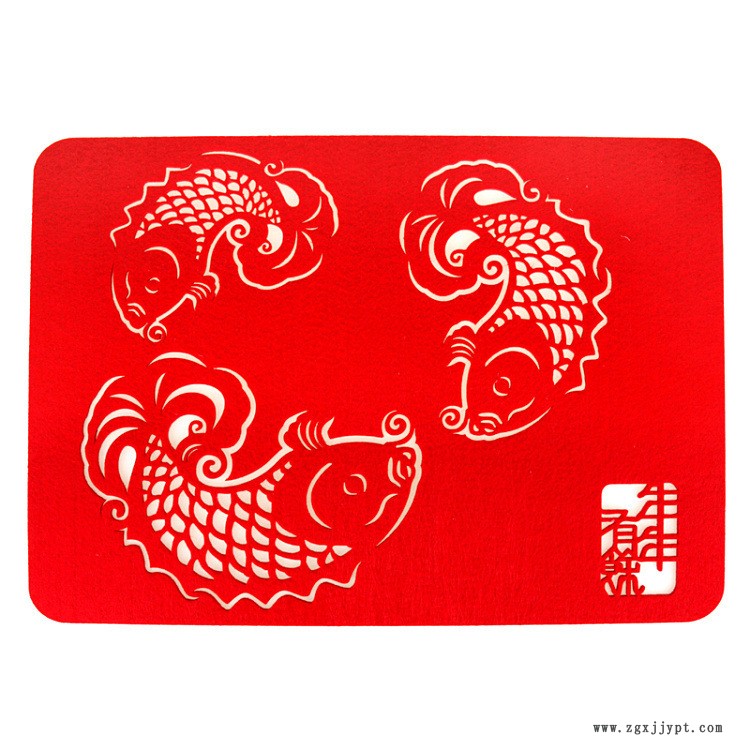 創意 彩色 隔熱 吸水 毛氈杯墊時尚創意鏤空餐墊 禮品促銷贈送示例圖17