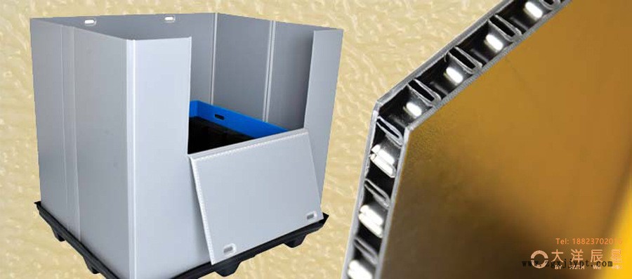 圍板箱 可折疊 1200*1000 定制灰 塑料蜂窩板箱 廠家直銷網版印刷示例圖4