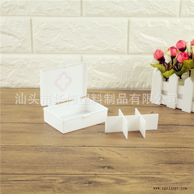 廠家直銷塑料藥盒長方形分格藥盒藥品收納盒便攜小藥盒蓋上可印刷示例圖4