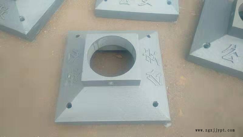 鑫盛源鑄鐵護欄底座 底盤長寬高可以定做交通隔離墩 各種口徑帶字 模具實型鑄造